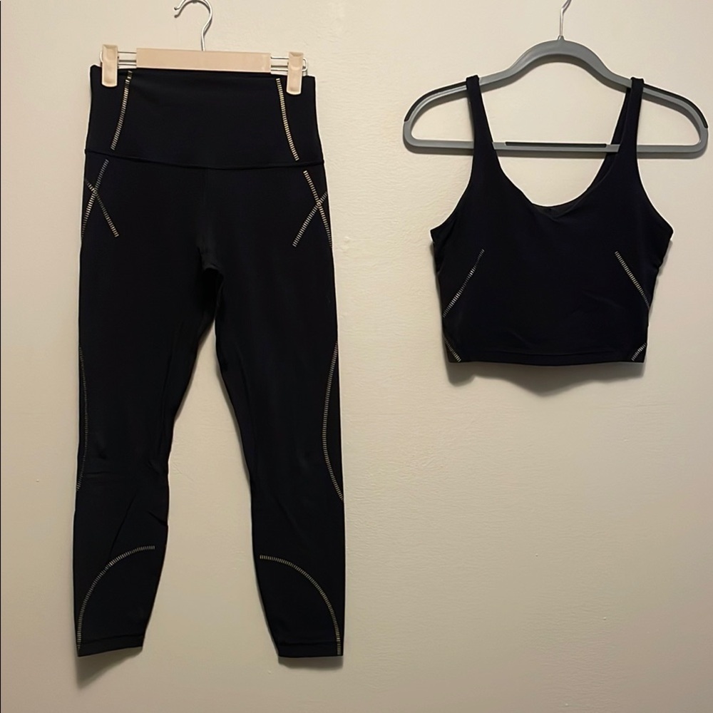 LULULEMON Black and Gold Activewear Set